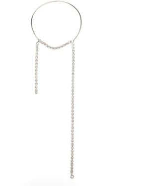 MM6 by Maison Margiela Rhinestone-Pendant Necklace - White