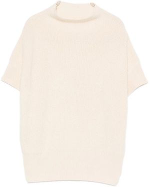 Patrizia Pepe Wool Blend Knitted Top - White