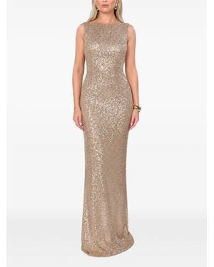 ROSERRY Kylie Sequin-Embellished Sleeveless Maxi Dress - Natural