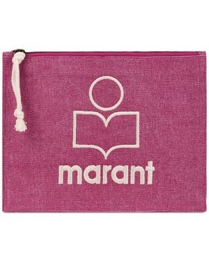Isabel Marant Netia コットンクラッチバッグ S - パープル