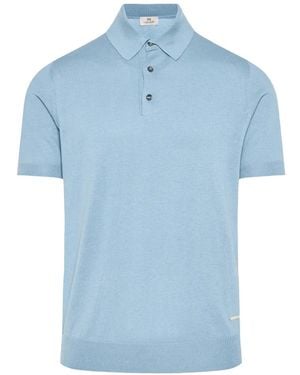 Enrico Mandelli Short-Sleeve Polo Shirt - Blue