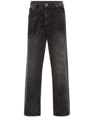 Philipp Plein Beach Boy Jeans Monogram - Black