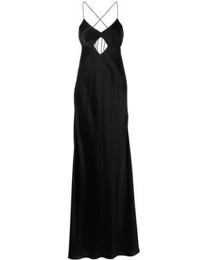 Michelle Mason Cut-Out Detail Gown - Black