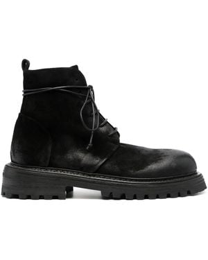 Marsèll Ankle Boots With Lace-Up Closure And Rugged Sole - Black