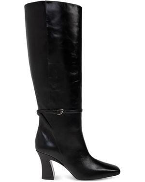 NODALETO Bottes 90 Mm Hauteur Genou En Cuir À Boucle - Noir