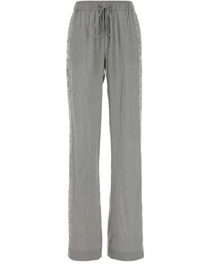 Ermanno Scervino Silk Blend Palazzo Trousers - Grey