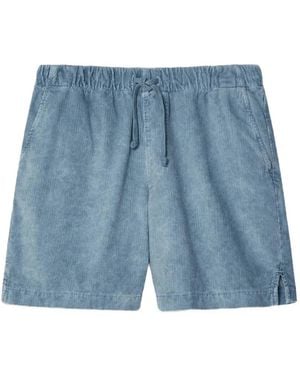 Save Khaki Easy Corduroy Drawstring Shorts - Blue