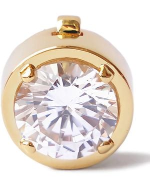 Izabel Display Stone-Embellished-Plated Button Cover - White