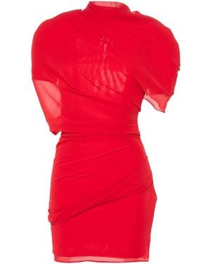 Jacquemus La Robe Castagna ドレープサテンドレス - レッド