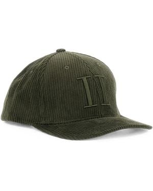 Les Deux Baseballkappe Aus Cord - Grün