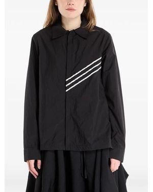 Y-3 Gestreept Blouse - Zwart