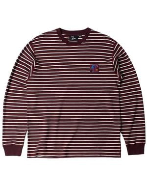 by Parra Gestreiftes Langarmshirt Aus Piqué - Lila