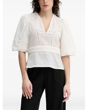 Munthe Florise V-Neck Blouse - White