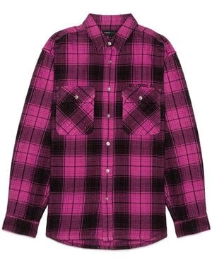 Purple Brand Checked Cotton Shirt - Purple