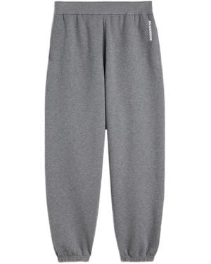 Jil Sander Logo-Print Track Pants - Gray