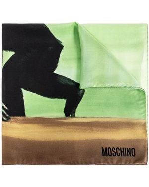 Moschino グラフィック スカーフ - グリーン