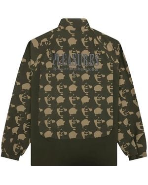 PUMA X Pleasures Face-Print Zip Jacket - Green