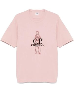 C.P. Company ロゴ Tシャツ - ピンク