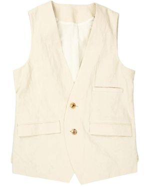 DEVOA Cotton Waistcoat - Natural