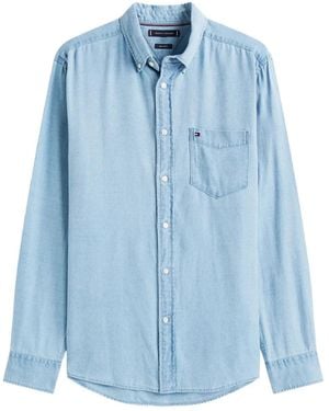 Tommy Hilfiger Camisa con bolsillo de parche - Azul