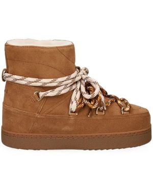 Inuikii Lace-Up Suede Boots - Brown