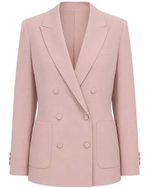 Cruna Zoe Double-Breasted Blazer - Pink