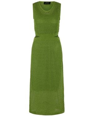 Marc Cain Rethink Together Openwork Midi Dress - Green
