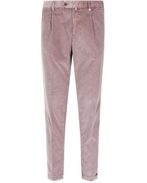 Myths Corduroy Pleated Trousers - Purple