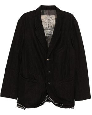 Ziggy Chen Single-Breasted Blazer - Black
