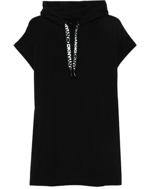 DKNY Hooded Mini Dress - Black