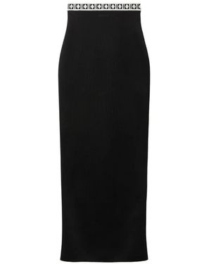 Versace Falda Larga En Jacquard - Negro