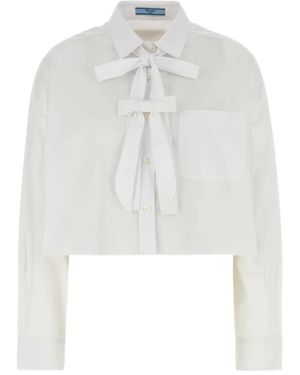 Prada Bow-Detail Shirt - White