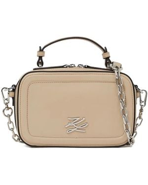 KARL LAGERFELD Small K/autograph Cross Body Bag - Metallic