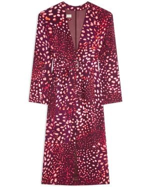Dries Van Noten ベルテッド テーラードドレス - レッド