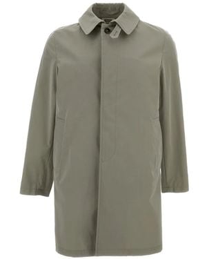 L'IMPERMEABILE Notched Collar Coat - Grey