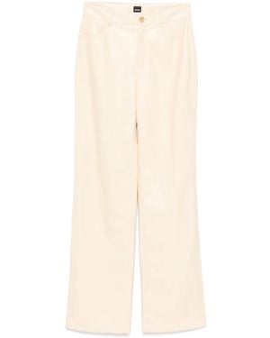 BOSS Faux-Leather Pants - Natural