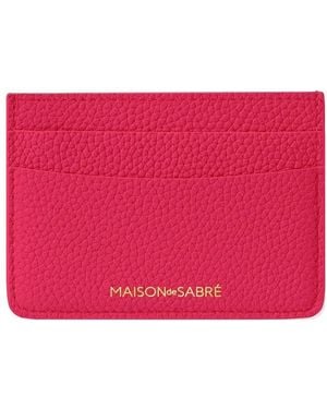 Maison De Sabre Leather Card Holder - Pink
