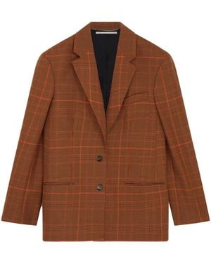 Stella McCartney Prince Of Wales Check-Pattern Wool Blazer - Brown