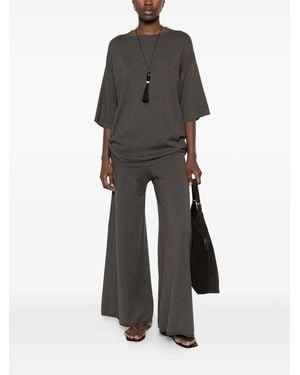 Lisa Yang Ainsley Cashmere Wide-Leg Trousers - Grey