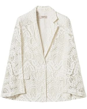 Twinset Procida Lace Blazer - White