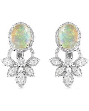 YEPREM Orecchini Con Opale E Diamanti - Bianco