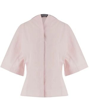 Jacquemus Structured Tailored Top With Deep V-Neckline - Pink