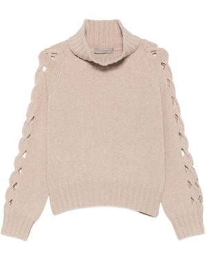 D.exterior Long-Sleeve Roll-Neck Sweater - Natural