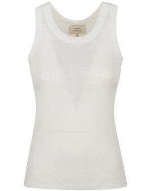 Loulou Ribbed-Knit Tank Top - White