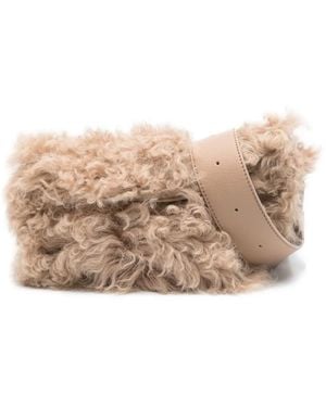 McQueen T-Bar Cross Body Bag - Natural
