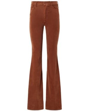 Mother Pantalon Évasé The Doozy En Velours Côtelé - Brown