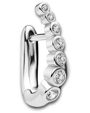 Maria Black Arc Huggie Earring - White