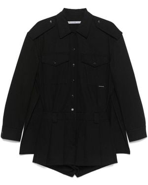 Alexander Wang Twill Playsuit - Black