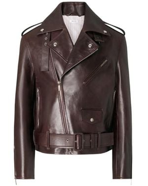 Thom Browne Giacca Biker - Marrone