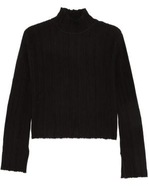 Alysi Jersey Con Cuello Alto - Negro